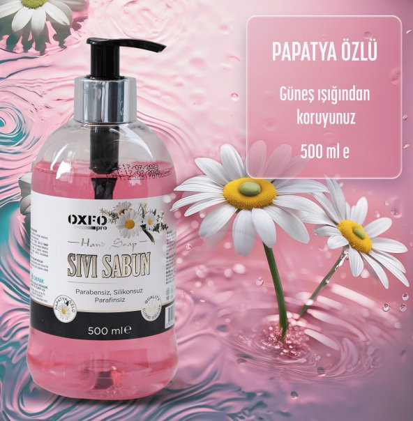 OXFOPRO  PAPATYA ÖZLÜ PARABENSİZ SÜLFATSIZ CİLT DOSTU SIVI EL SABUNU - 3