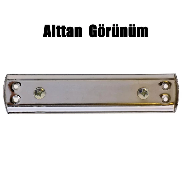 Elif Sürgülü Kapı Çekme Kolu Tutma Kulpu Kulbu Çelik Dış Kapı Tutamağı Kol Krom 17,5 Cm - Resim 5