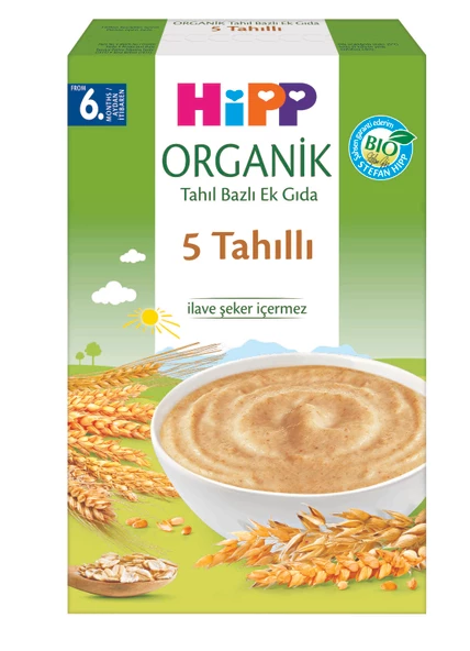 Hipp Organik 5 Tahıllı Tahıl Bazlı Kaşık Maması 200 Gr