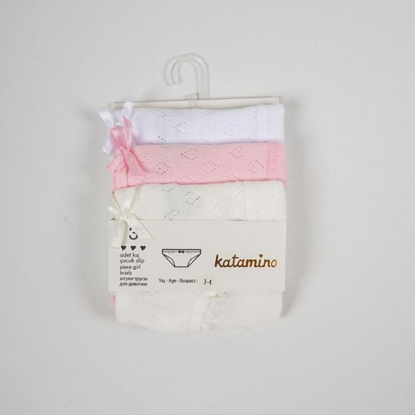 Katamino Amanda Kız 3'lü Slip Set K12801 Asorti