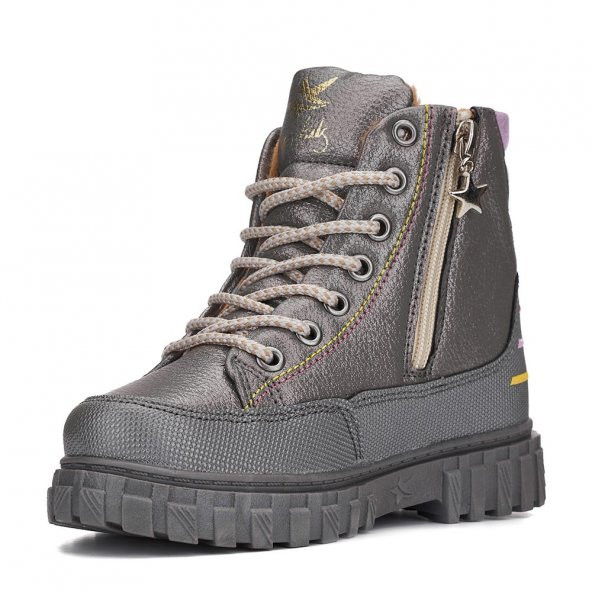 Albishoes Kız Çocuk Suya Dayanıklı Soğuk Geçirmez Kaymaz Taban Fermuarlı Kışlık Çocuk Bot - 2