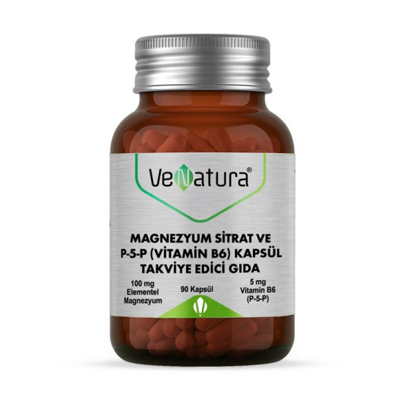 Venatura Magnezyum Sitrat P-5-P (Vitamin B6) Kapsül 90 Kapsül