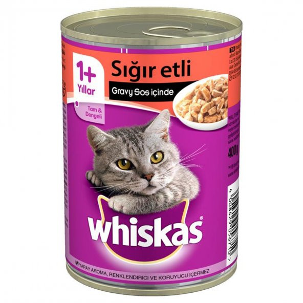 Whiskas Biftekli Kedi Konservesi 400 Gr