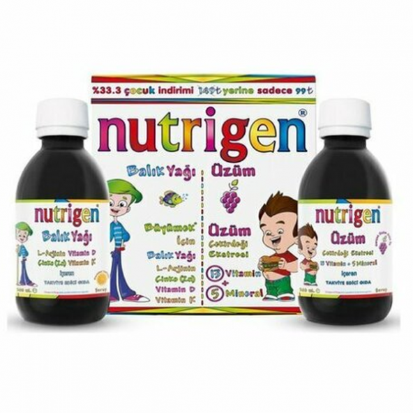 Nutrigen Balık Yağı 200 ml + Üzüm Çekirdeği Ekstresi 200 ml SET