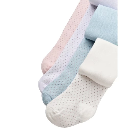 Bibaby Biorganic Klasik Puanlı Külotlu Çorap 68438 Mavi - 4