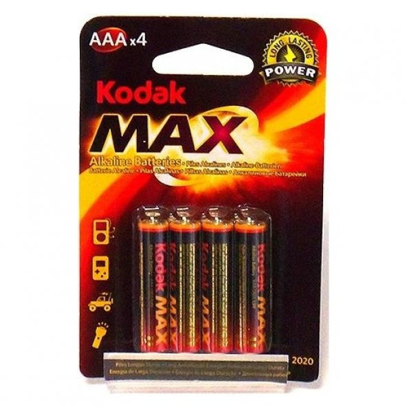 Kodak Max Süper Alkalin İnce Kalem Pil 4lü AAA