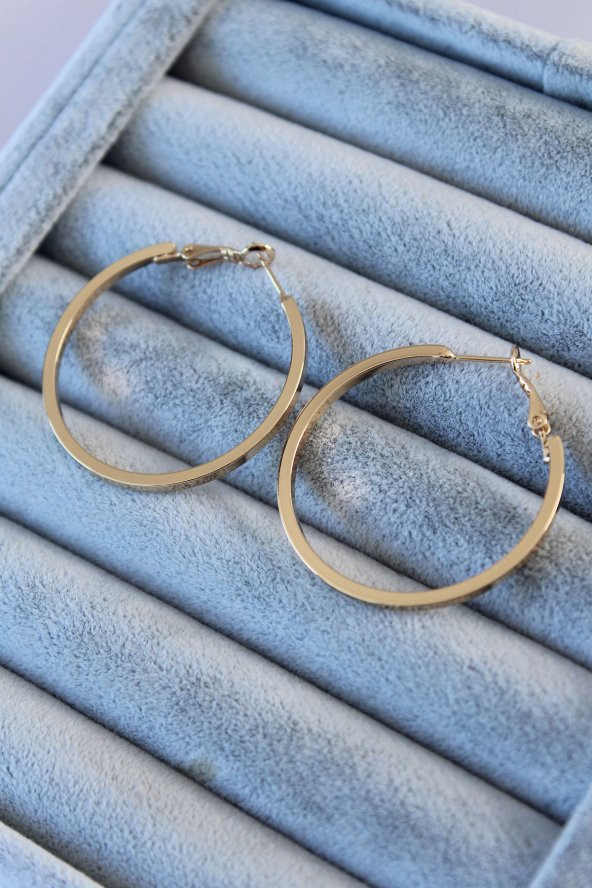 Gold Renk. Halka Model Kadın Küpe ürün görseli