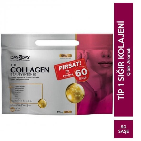 Day 2 Day The Collagen Beauty Intense Çilek Aromalı 60 Saşe