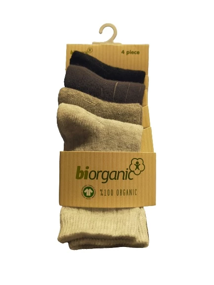 Bibaby Biorganic 4Lü New Basıc Çocuk Çorap 68387 Gri