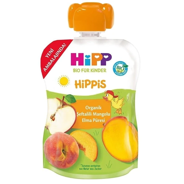 Hipp Organik Şeftalili Mangolu Elma Püresi 100 Gr