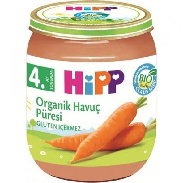 Hipp Organik Havuç Püresi 125 Gr