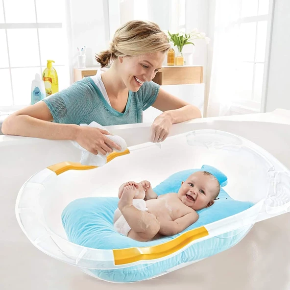 BabyJem Köpüklü Bebek Banyo Yatağı 436 Mavi - 2