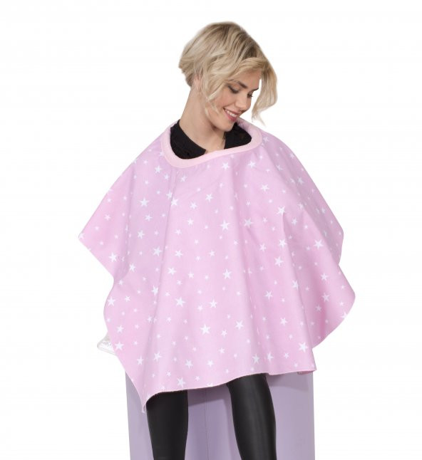 Sevi Bebe Anne Emzirme Örtüsü Önlüğü ART-6280 Pembe Yıldız