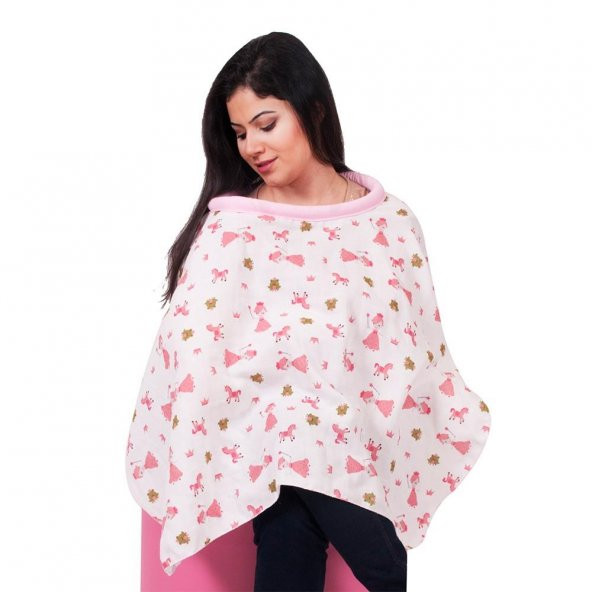 Sevi Bebe Anne Emzirme Örtüsü Önlüğü ART-6280 Prenses Desen