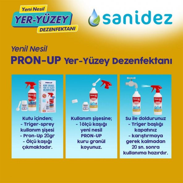 SANİDEZ Pron-Up 50 Gr Yer Yüzey Dezenfektanı - 15