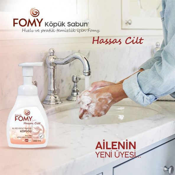 FOMY Hassas Cilt Köpük Sabun El Yüz Vücut 300 ml 4 ADET - 6