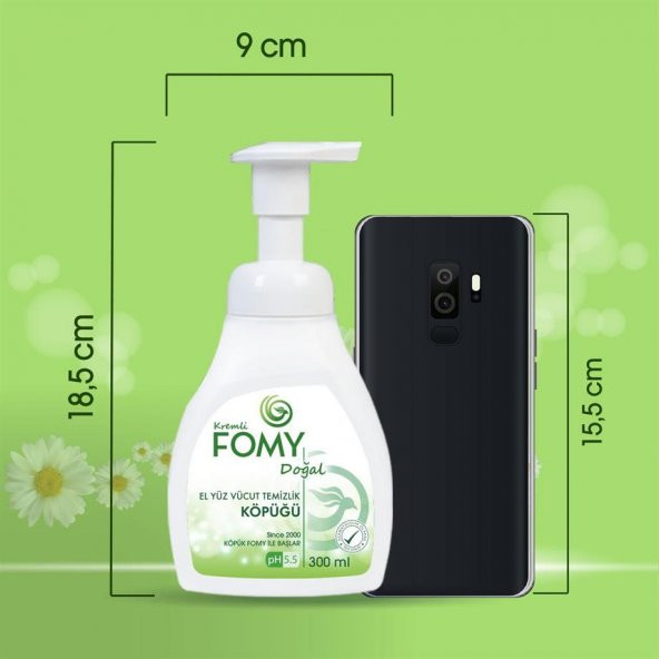 FOMY Doğal Köpük Sabun El Yüz Vücut 300 ml 4 ADET - 7