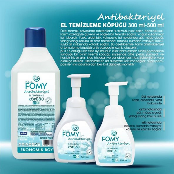 FOMY Antibakteriyel Köpük Sabun Seti + PAKY Elde Bulaşık Deterjanı - 3