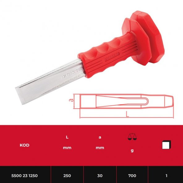 İzeltaş 5500231250 Düz Keski Kalkan İzoleli 250 mm - 2