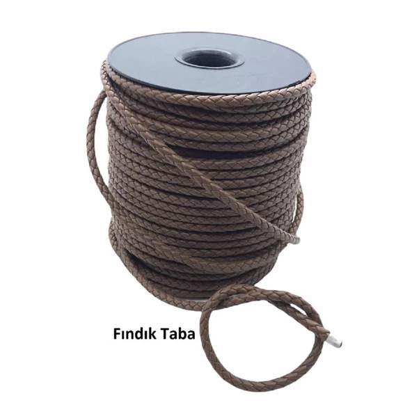 Bileklik ve Anahtarlık için Yuvarlak Örgü Suni Deri Kordon 5mm 1 metre - 10