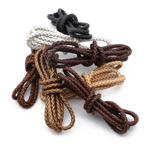 Bileklik ve Anahtarlık için Yuvarlak Örgü Suni Deri Kordon 5mm 1 metre - 2