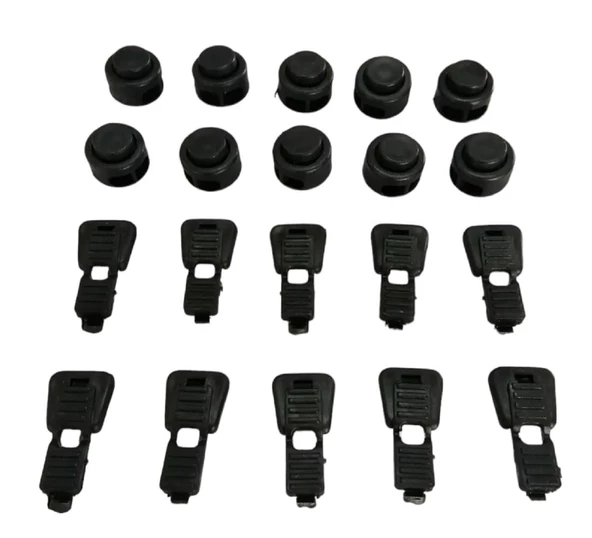 Bağcık İçin Buton Model Akıllı Kilitl Mekanizması 5 Çift - 20 Parça - 6