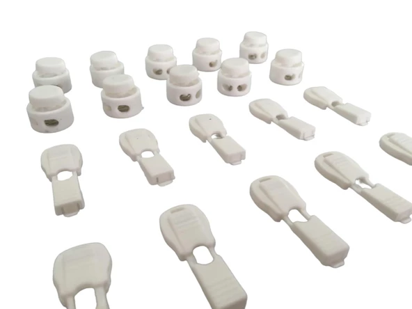 Bağcık İçin Buton Model Akıllı Kilitl Mekanizması 5 Çift - 20 Parça - 4