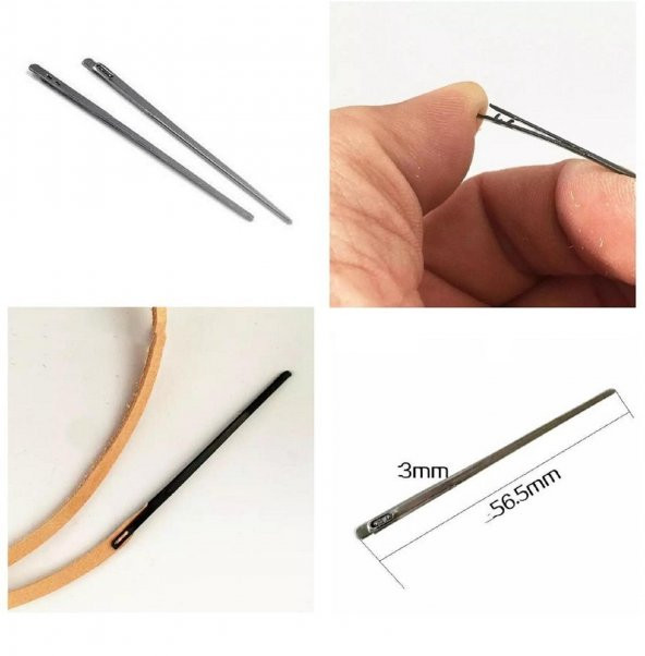 Yassı Biye, Sırım İğnesi 2,5mm 1 Adet Deri El Aleti - 3