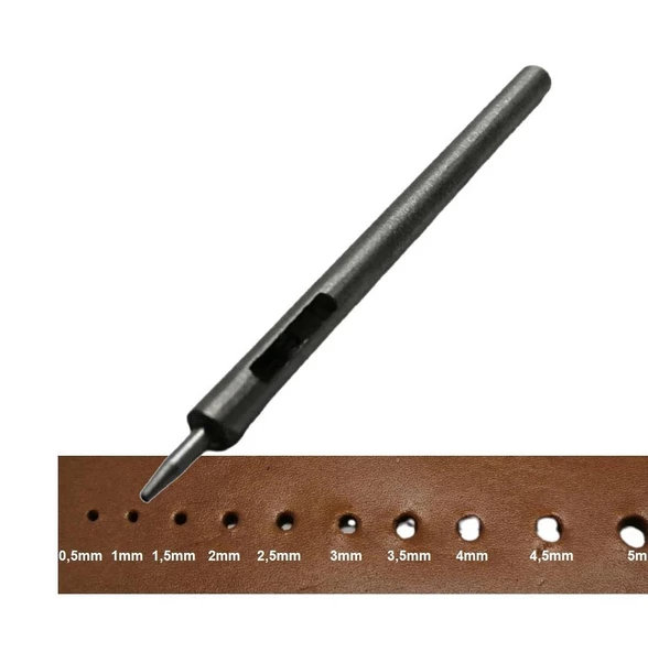 Yuvarlak Vurma Deri Delik Zımbası 1-6 no Arası Deri El Aleti - 7