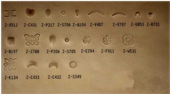 SS19 Stamp (Şekilli Deri Baskı Zımbası) Craft Tools 20li Set Deri El Aleti - 2