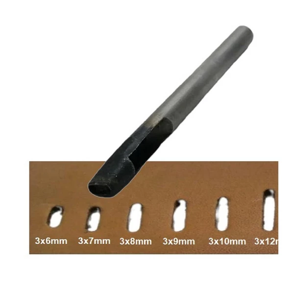 Elde Vurma Yassı Deri Delik Zımbası, Kemer Delik Zımbası 3 mm - Resim 11