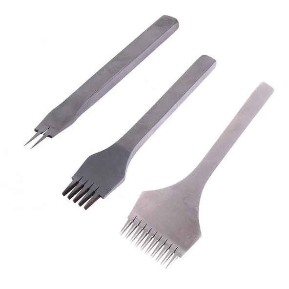 SRTfootcare Fransız Tarzı Çapraz Çatal Deri Zımbası - 5