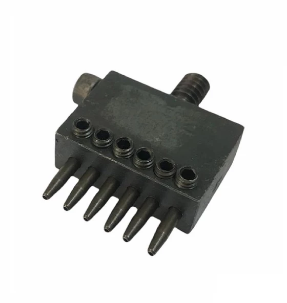 Padova Sıralı Çok Delikli Vida Başlı Deri Zımbası 4mm Deri El Aleti - 7