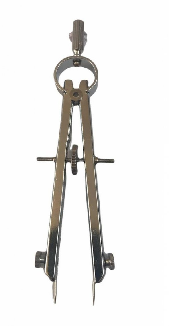 Metal İğne Uçlu Pergel 11cm Deri El Aleti - 2