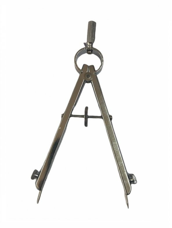 Metal İğne Uçlu Pergel 11cm Deri El Aleti - 3