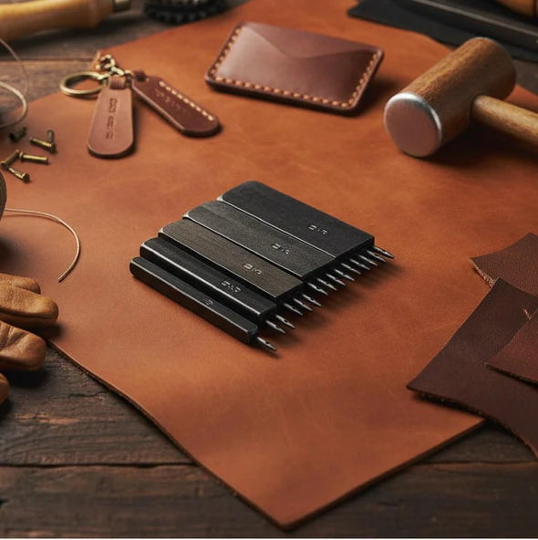 Vurma Deri Dikiş Yeri Zımbası Çok Delikli 3 mm Aralık