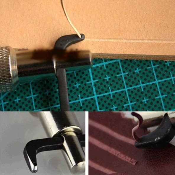 1mm Ayarlanabilir Deri Kenarı Dikiş Kanalı Bıçağı Deri El Aleti - 3