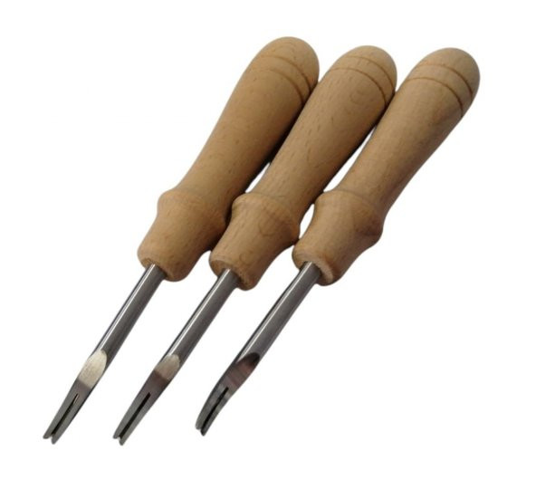 SRTfootcare Ahşap Saplı Çapak Alma Bıçağı  Linör 0,8-1 mm Deri El Aleti - 4