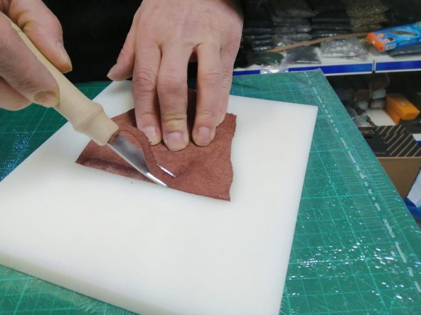 Fransız Tarzı Deri İnceltme Bıçağı  8mm Deri El Aleti - 4