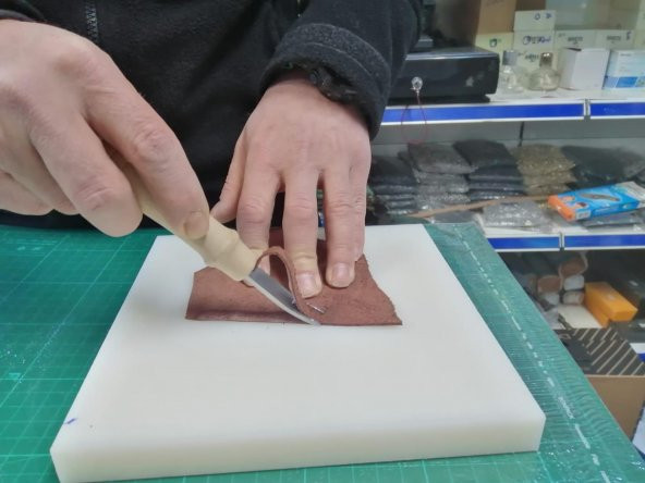 Fransız Tarzı Deri İnceltme Bıçağı  8mm Deri El Aleti - 5