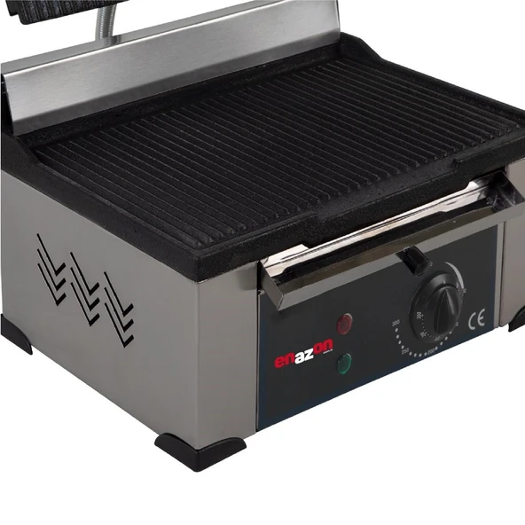 12 Dilim Elektrikli Saf Döküm Tost Makinesi  1550 W. - Döküm 35x25 - 11,75 Kg - Ebat 26x36x32 - 4