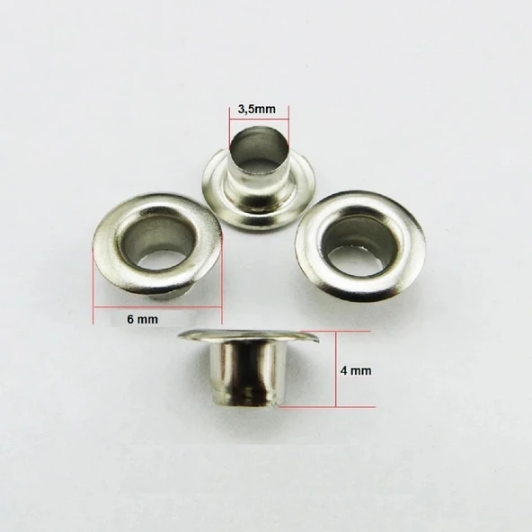 TOPTAN Kuşgözü 1,6 no 6mm 5000 Adet (Alt Pul Dahil Değildir) - 6