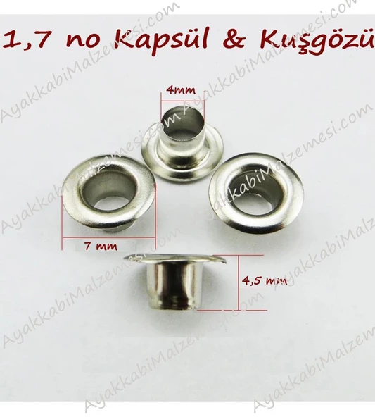 TOPTAN Kuşgözü 1,7 no 5000 Adet (Alt Pul Dahil Değildir) - 4