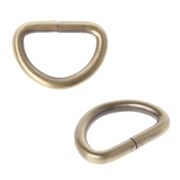 D Metal Halka, Çanta Sapı İçin D Halka 25 Adet Antik Kahve - Resim 8