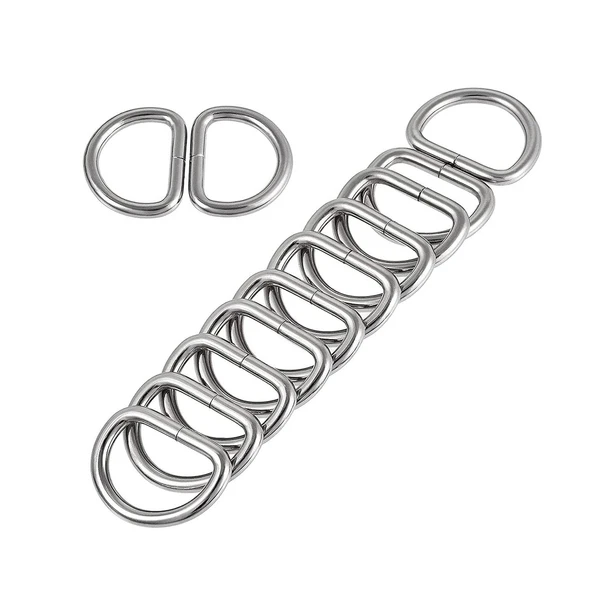 D Metal Halka, Çanta Sapı İçin D Halka 25 Adet Nikel ürün görseli