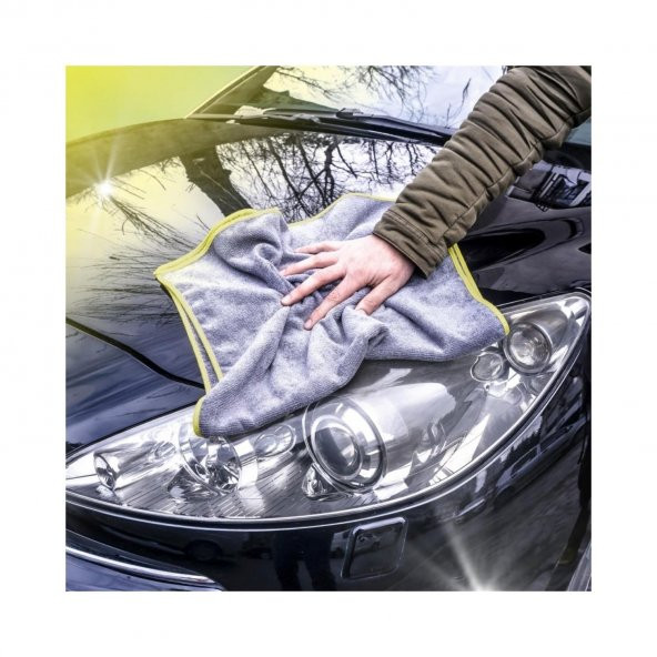 Automix Araba Araç Otomobil Otoİç Dış Ofis Ev Zemin Parke Kurulama Temizleme Mikrofiber Bez 50x50 - 3