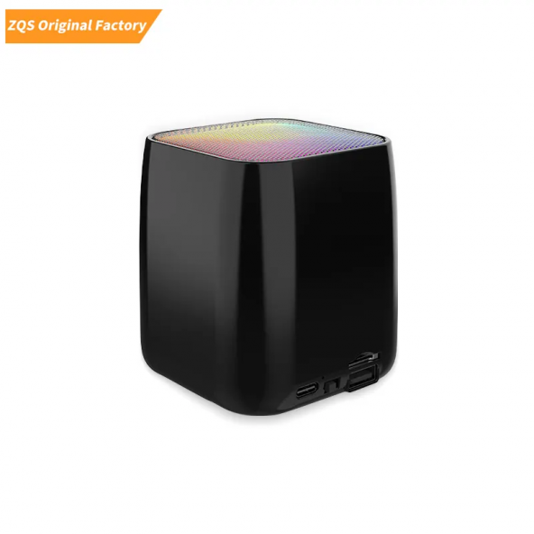 Ev Müzik Kutusu Kablosuz RGB Işık Taşınabilir Masa Mini Bluetooth Subwoofer Hoparlör