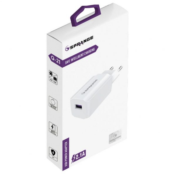 SPRANGE Q-21 5V / 10.5W Seyahat Şarjı   (Kişiselleştirilebilir) - 2
