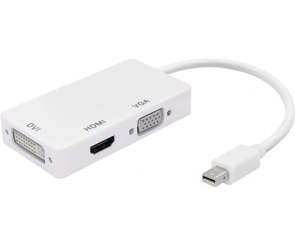 Concord Mini Display Port 3in1 Hdmi Vga Dvi Çevirici Dönüştürücü Aktarım