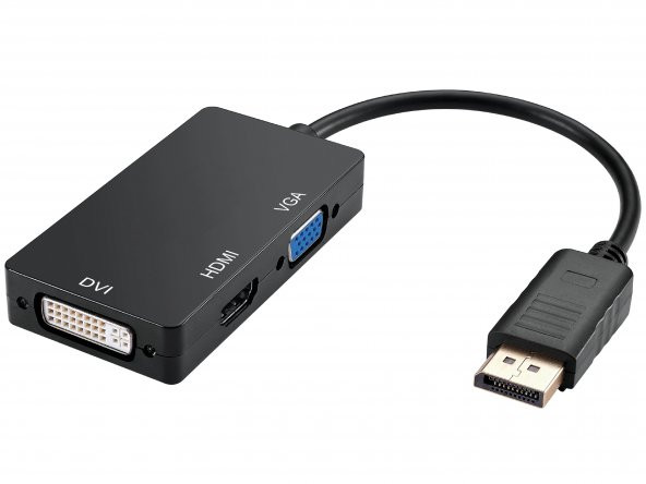 Concord Mini Display Port 3in1 Hdmi Vga Dvi Çevirici Dönüştürücü Aktarım